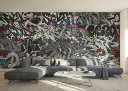 Grey Black Graffiti mockup 0