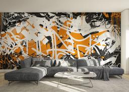 Orange Grey Graffiti mockup 0
