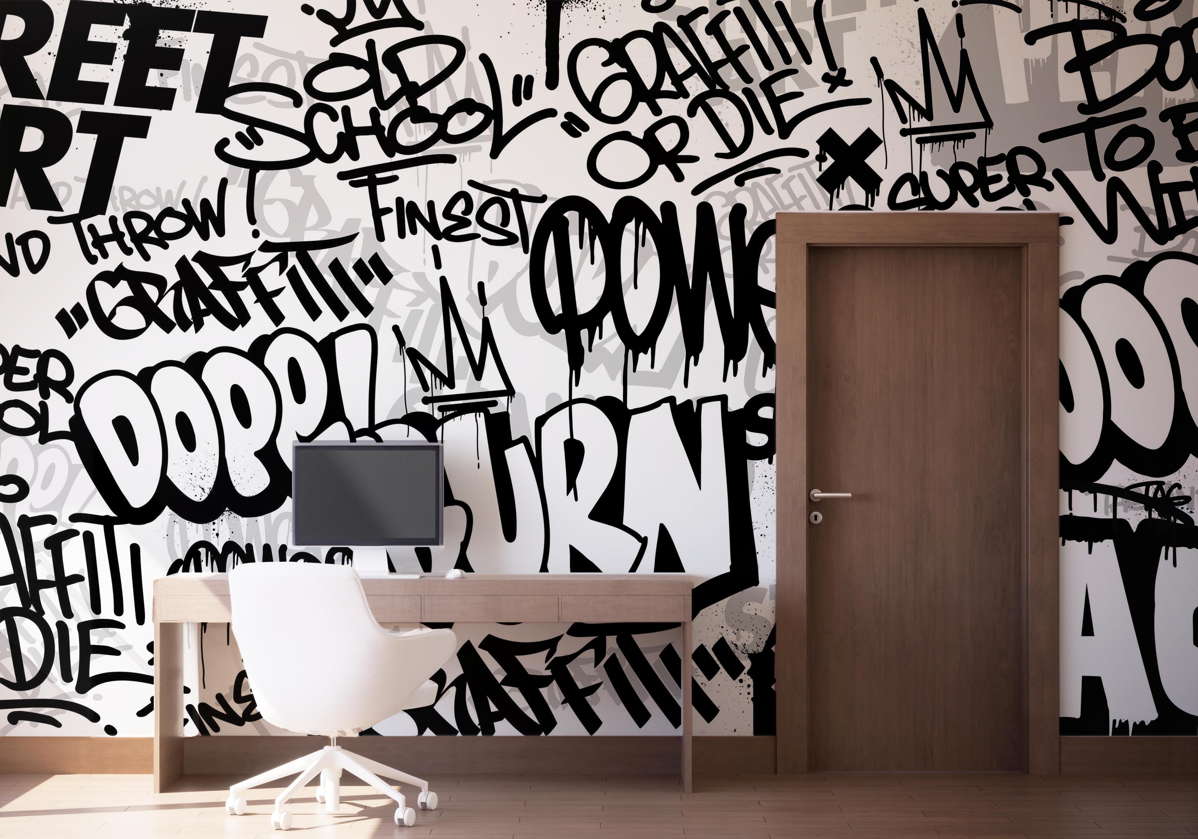 Fototapete Burn Graffiti Art mockup 1