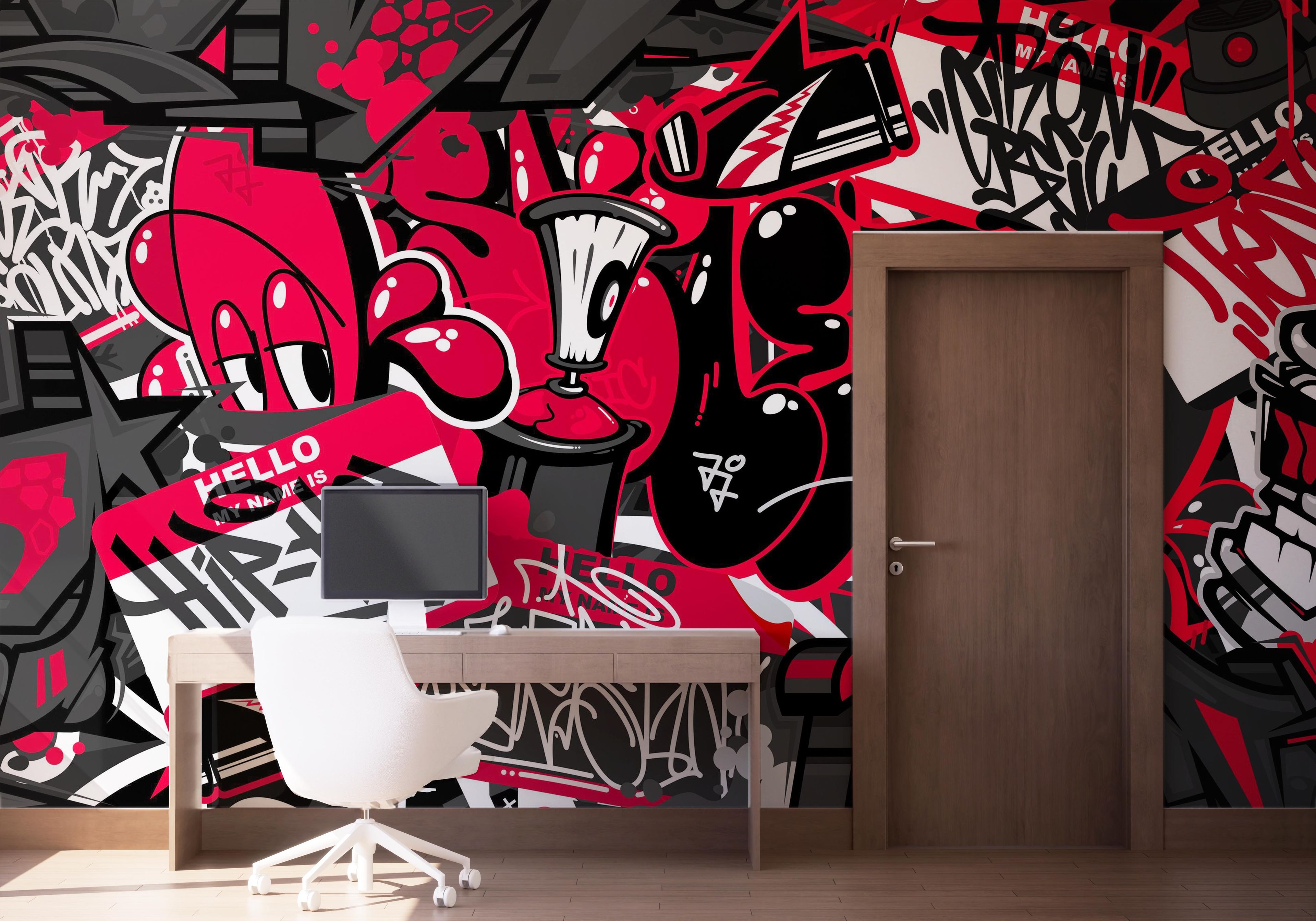 Graffiti Black Red mockup 1