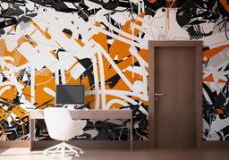 Orange Grey Graffiti mockup 1