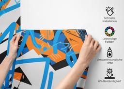 Blue Graffiti Tag mockup 2