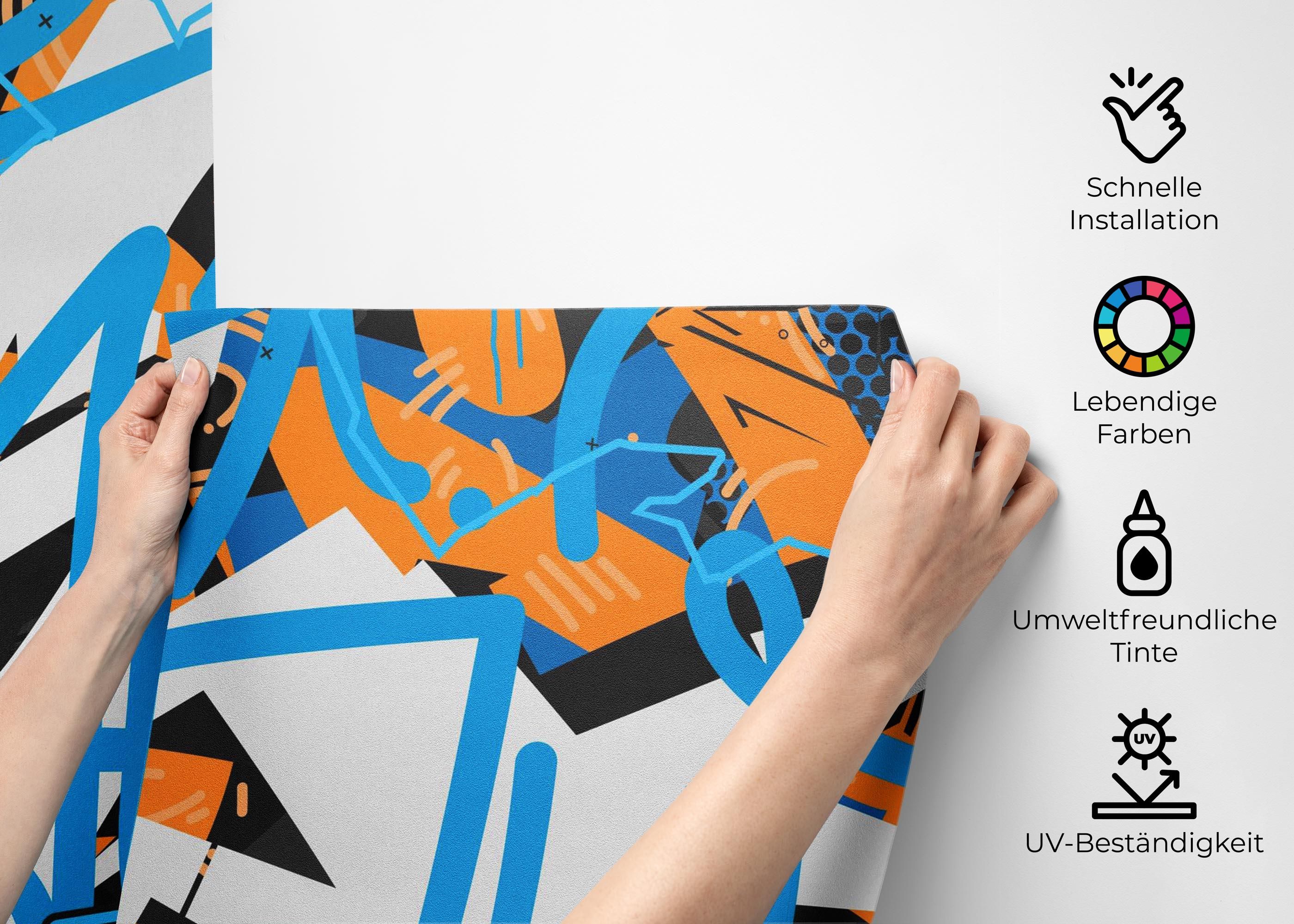 Blue Graffiti Tag mockup 2