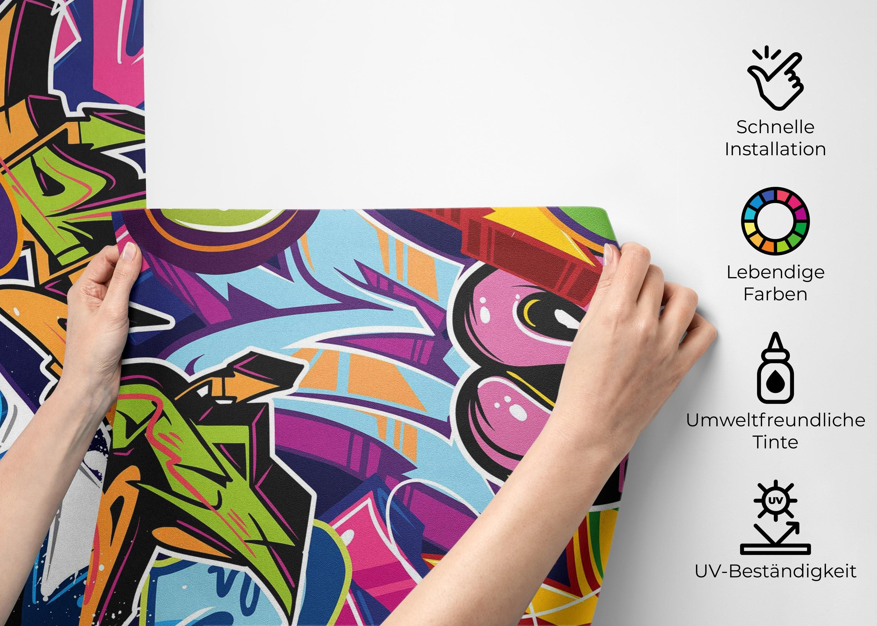 Colorful Lettter Graffiti mockup 2