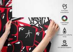 Graffiti Black Red mockup 2