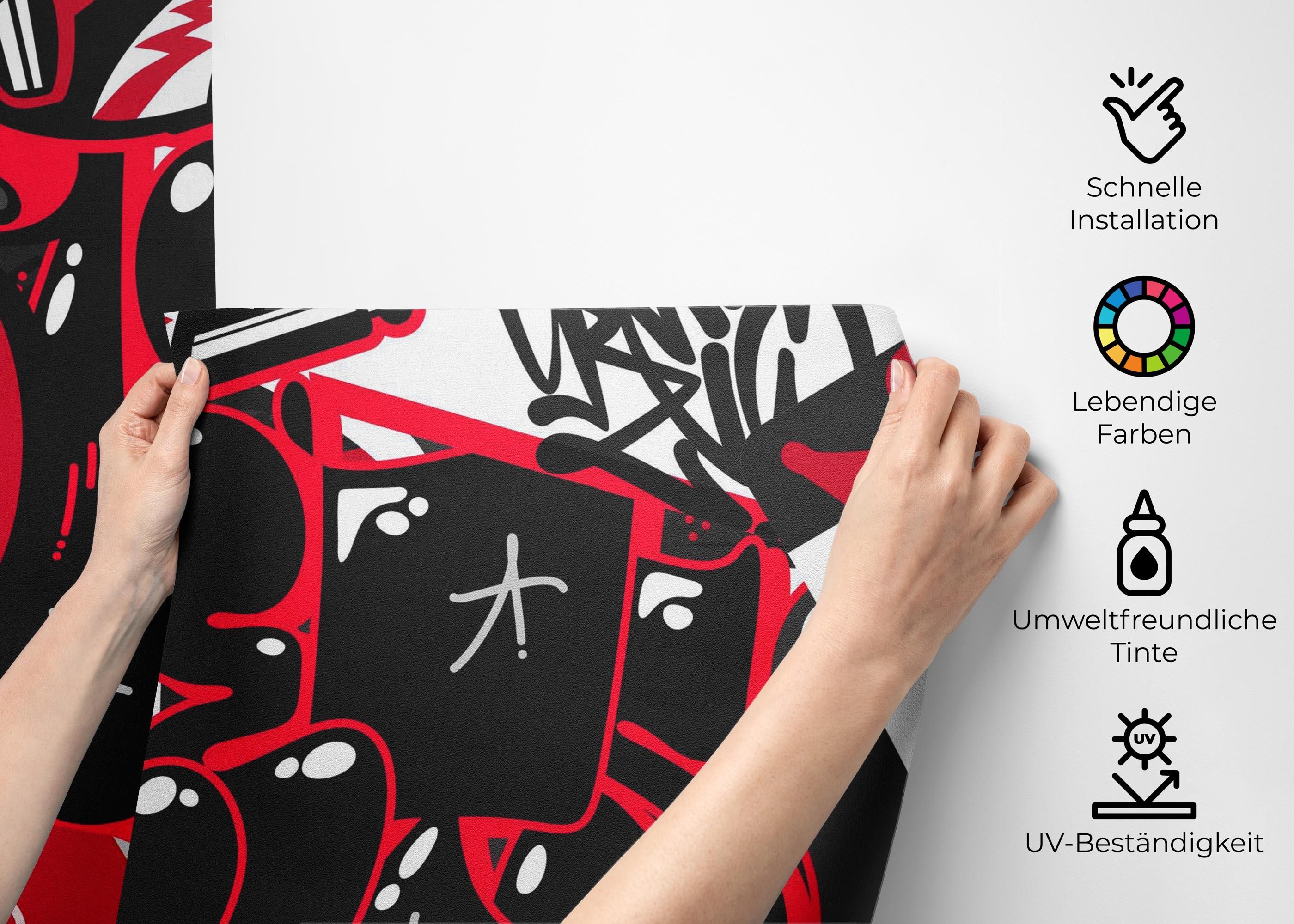 Graffiti Black Red mockup 2