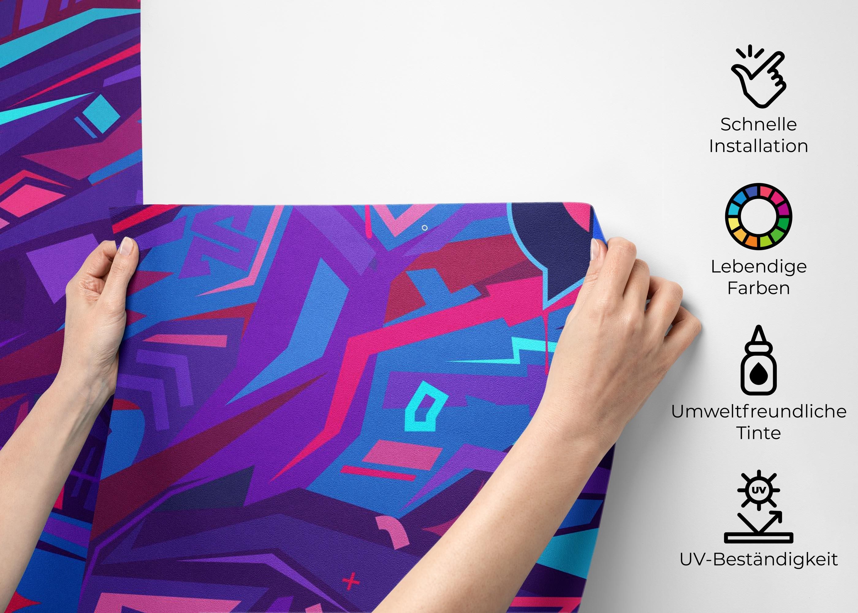 Graffiti Blue Purple mockup 2