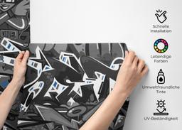 Graffiti Grey Blue mockup 2