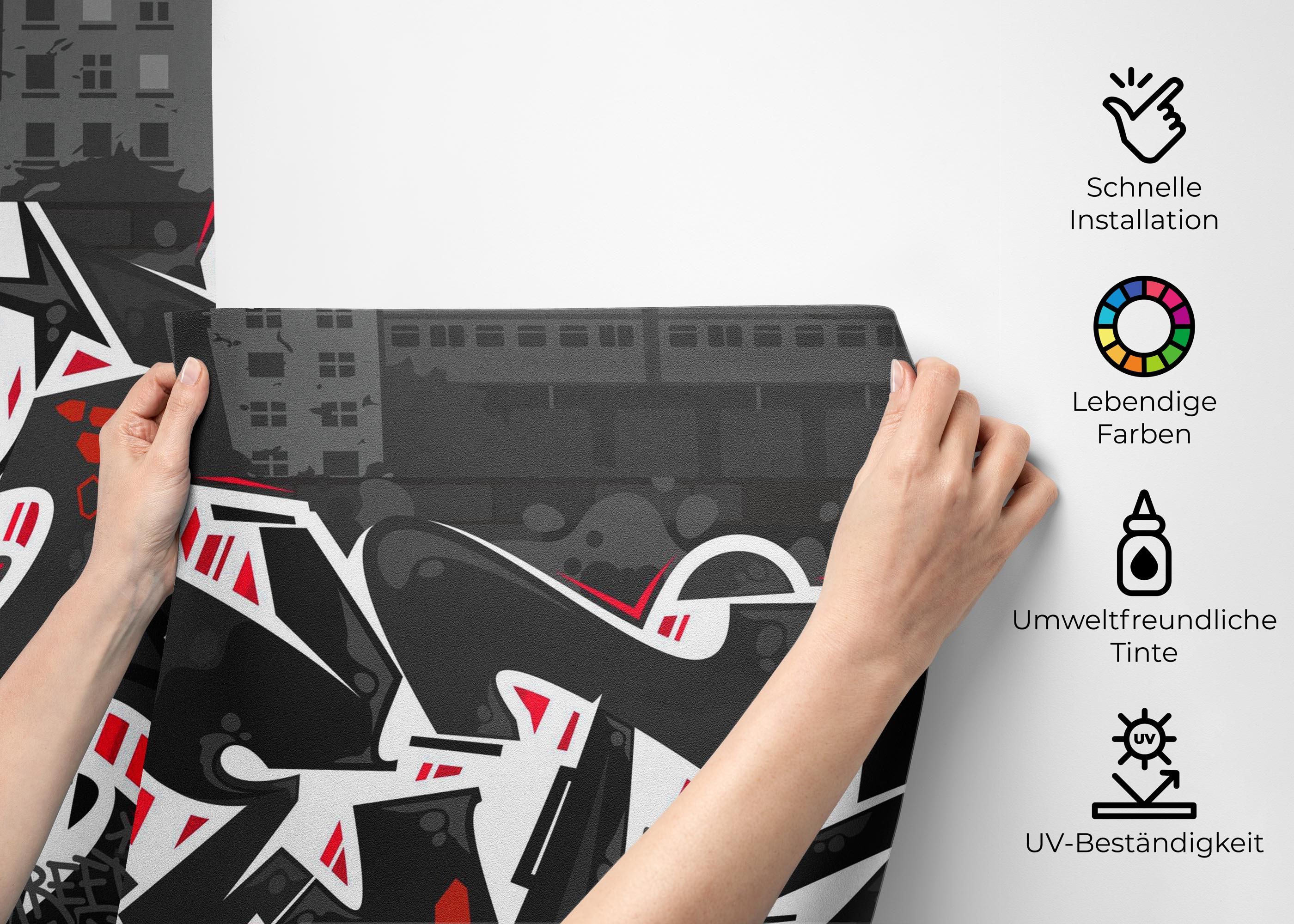 Graffiti Grey Wall mockup 2