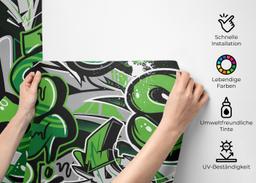 Green Letters Graffiti mockup 2