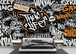 Chill Orange Graffiti mockup 3