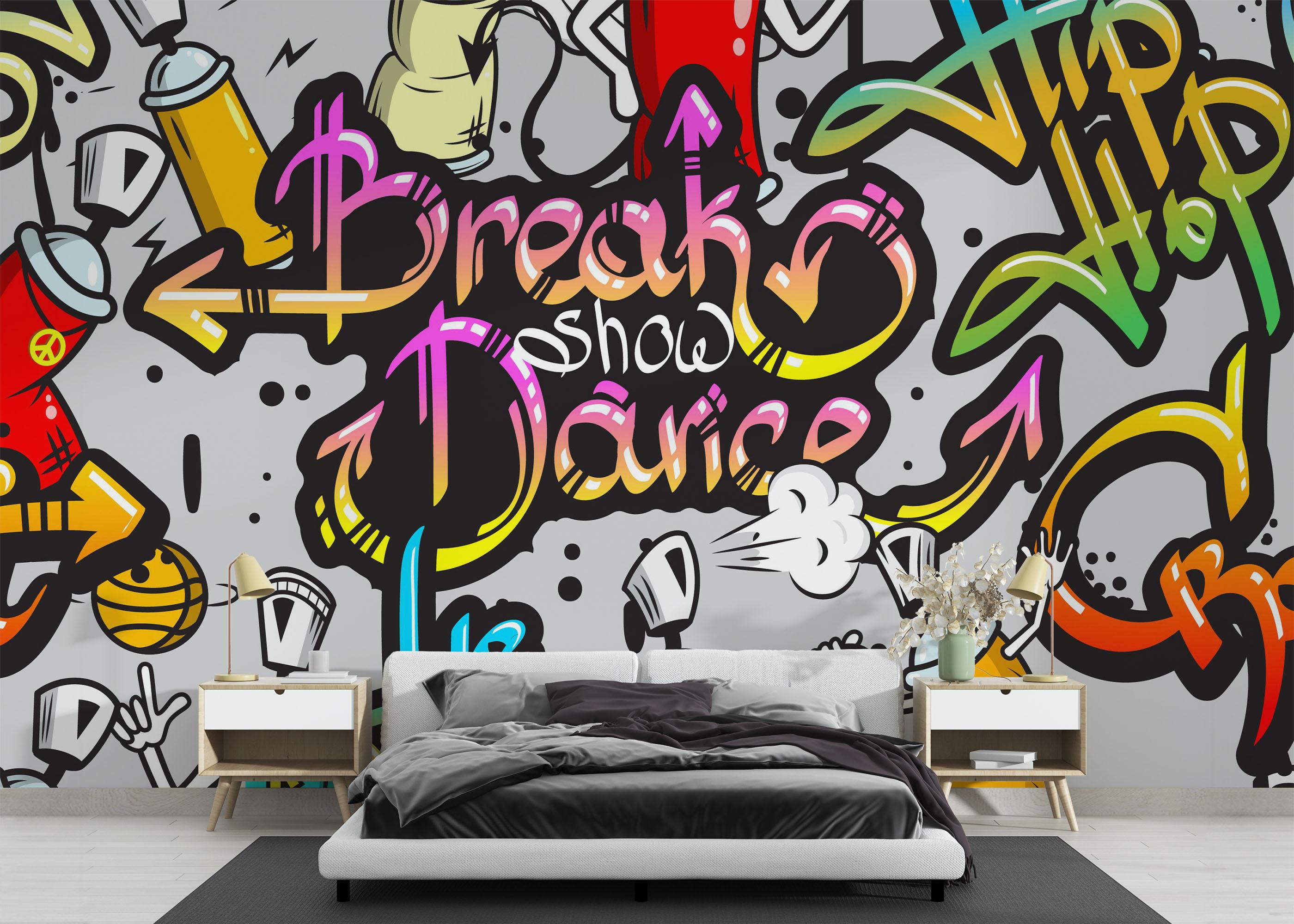 Fototapete Dance Graffiti mockup 3