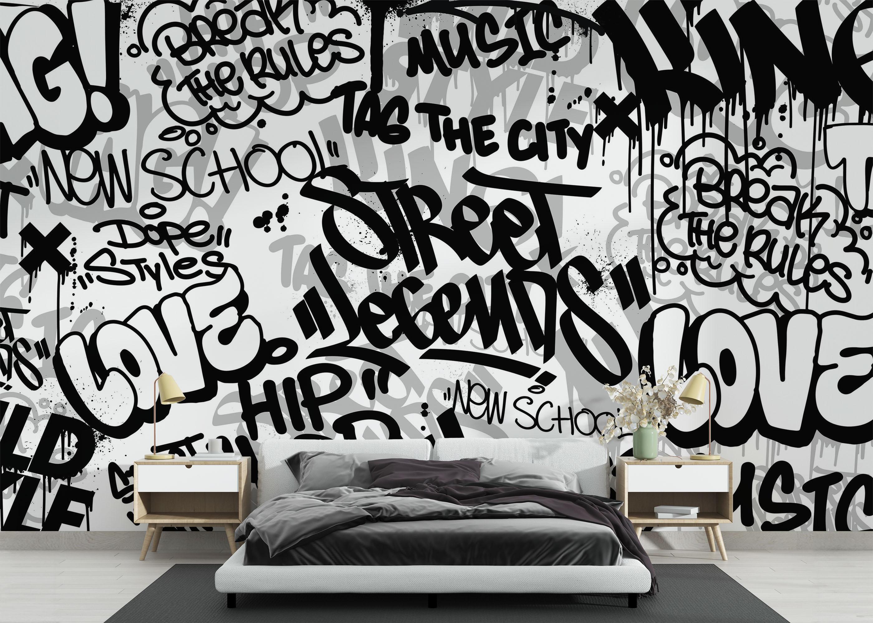 Fototapete Legends Graffiti mockup 3