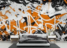 Orange Grey Graffiti mockup 3
