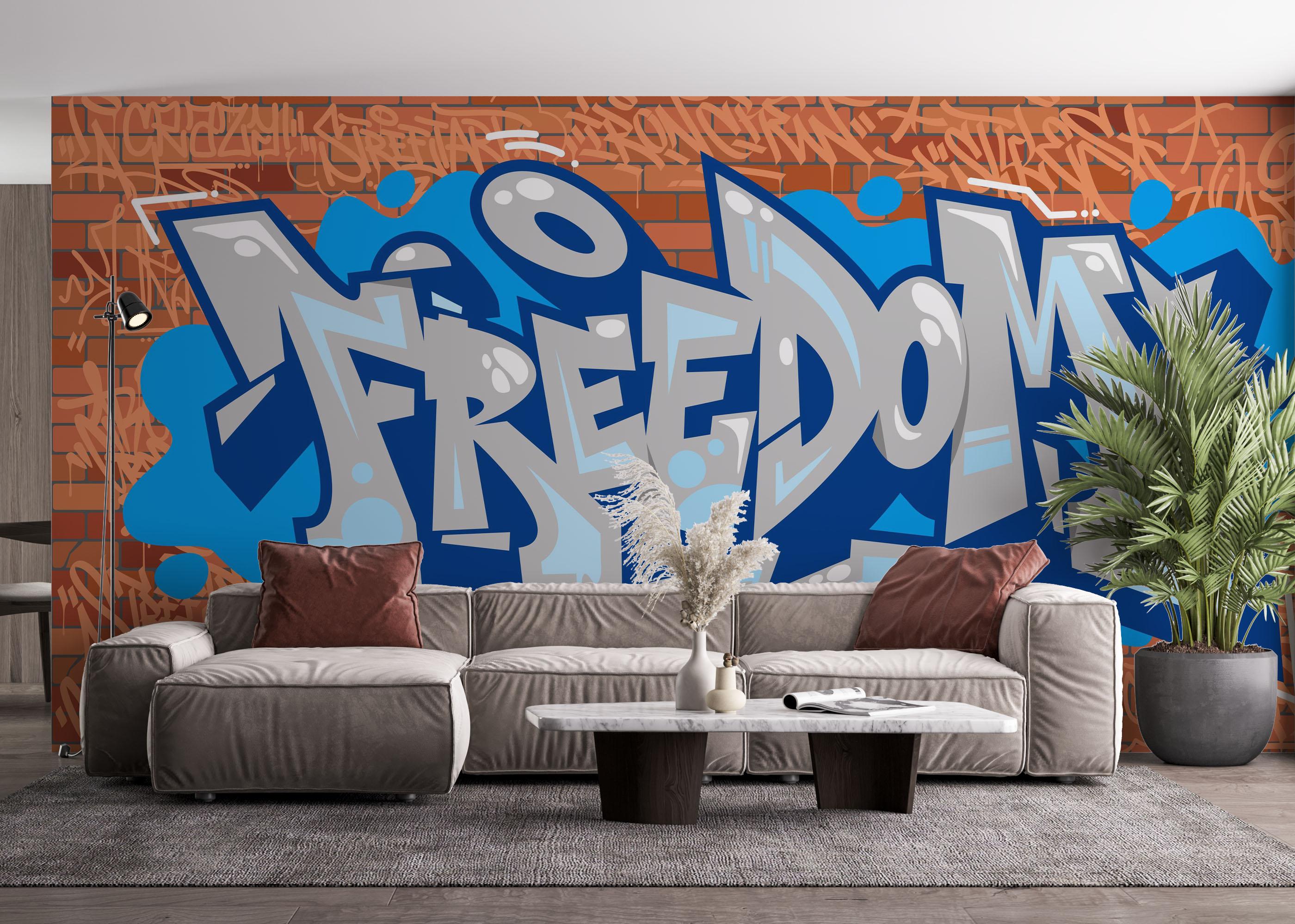 Fototapete Freedom Graffiti mockup 4