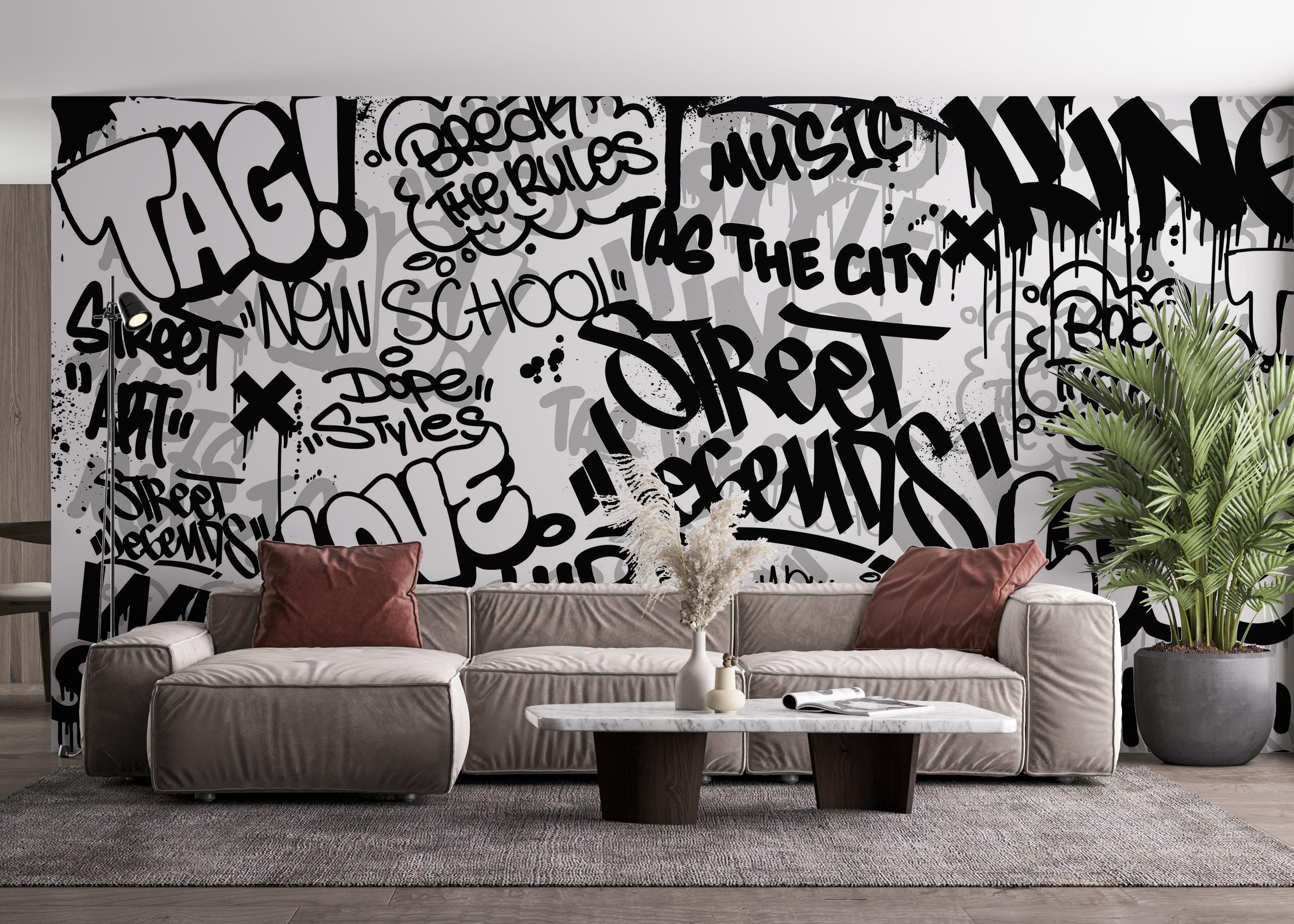 Fototapete Legends Graffiti mockup 4
