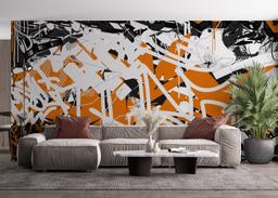 Orange Grey Graffiti mockup 4