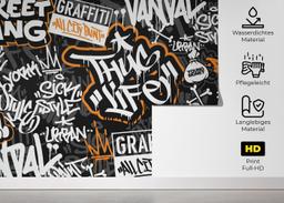 Chill Orange Graffiti mockup 5