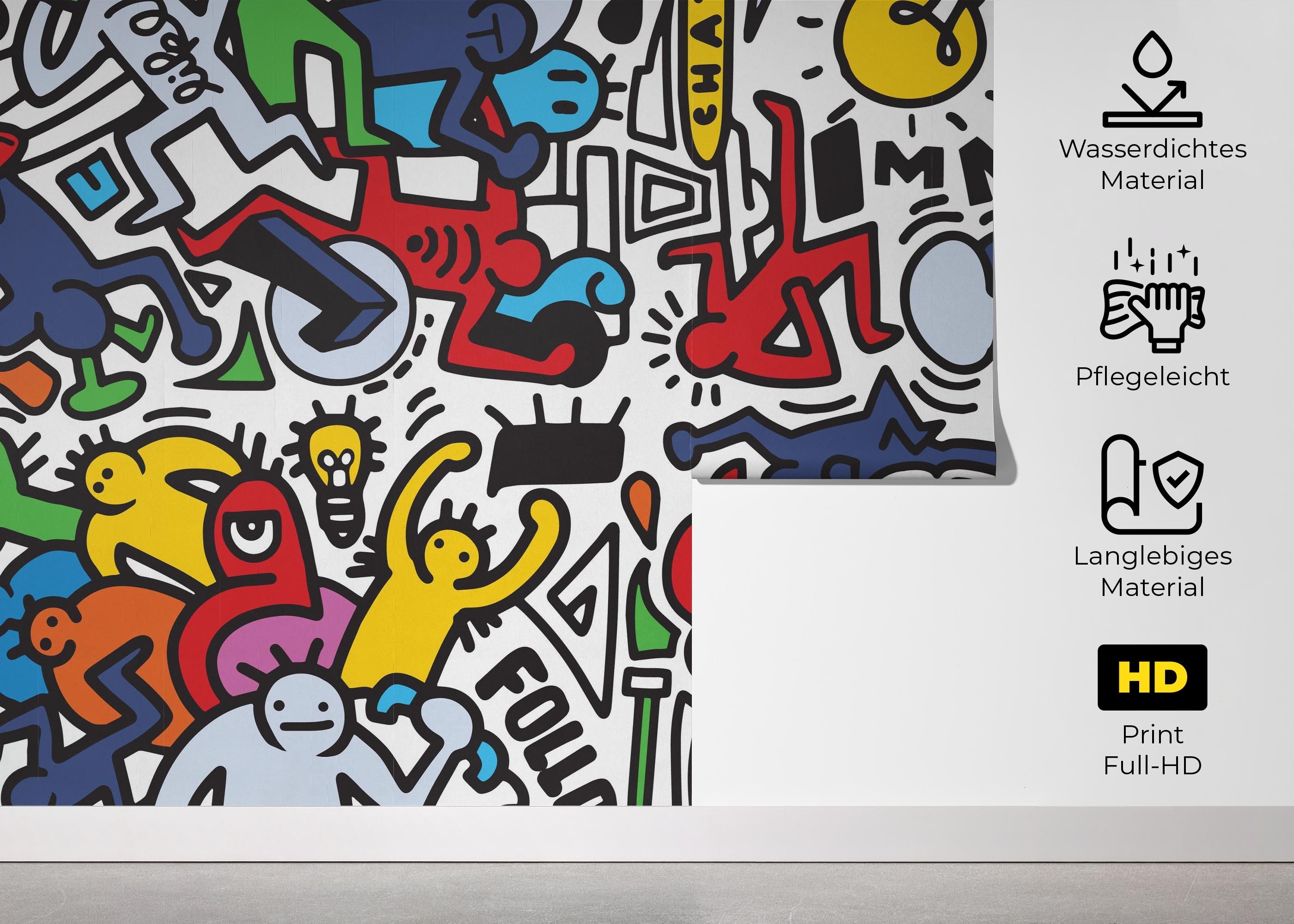 Colorful Doodle Graffiti mockup 5