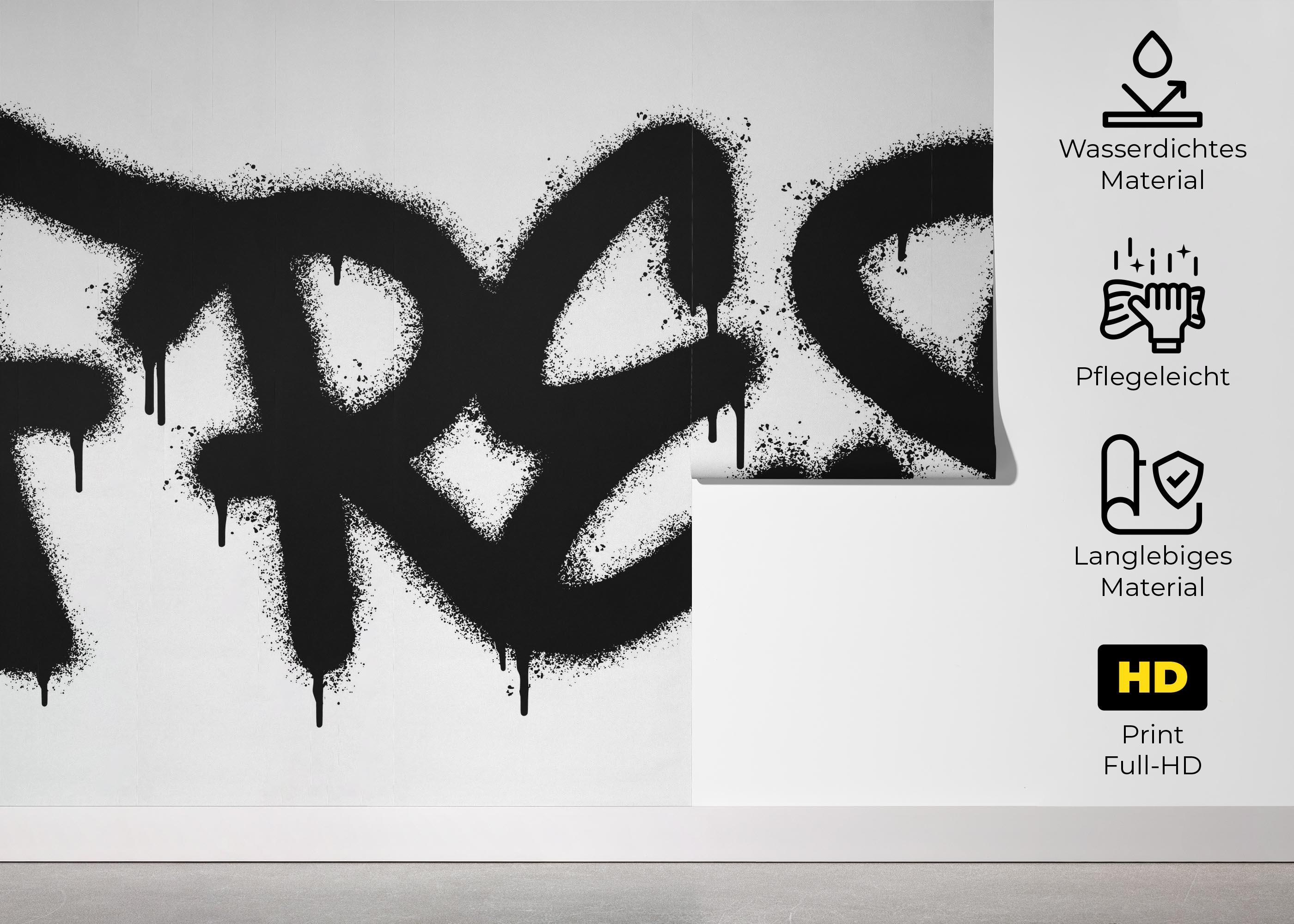 Fototapete Fresh Graffiti Spray mockup 5