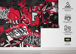Graffiti Black Red mockup 5