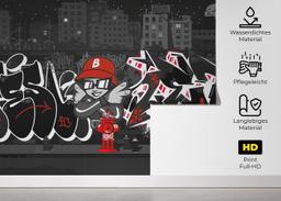 Graffiti Grey Wall mockup 5