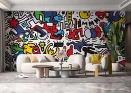 Colorful Doodle Graffiti mockup 6