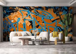 Dark Orange Graffiti mockup 6