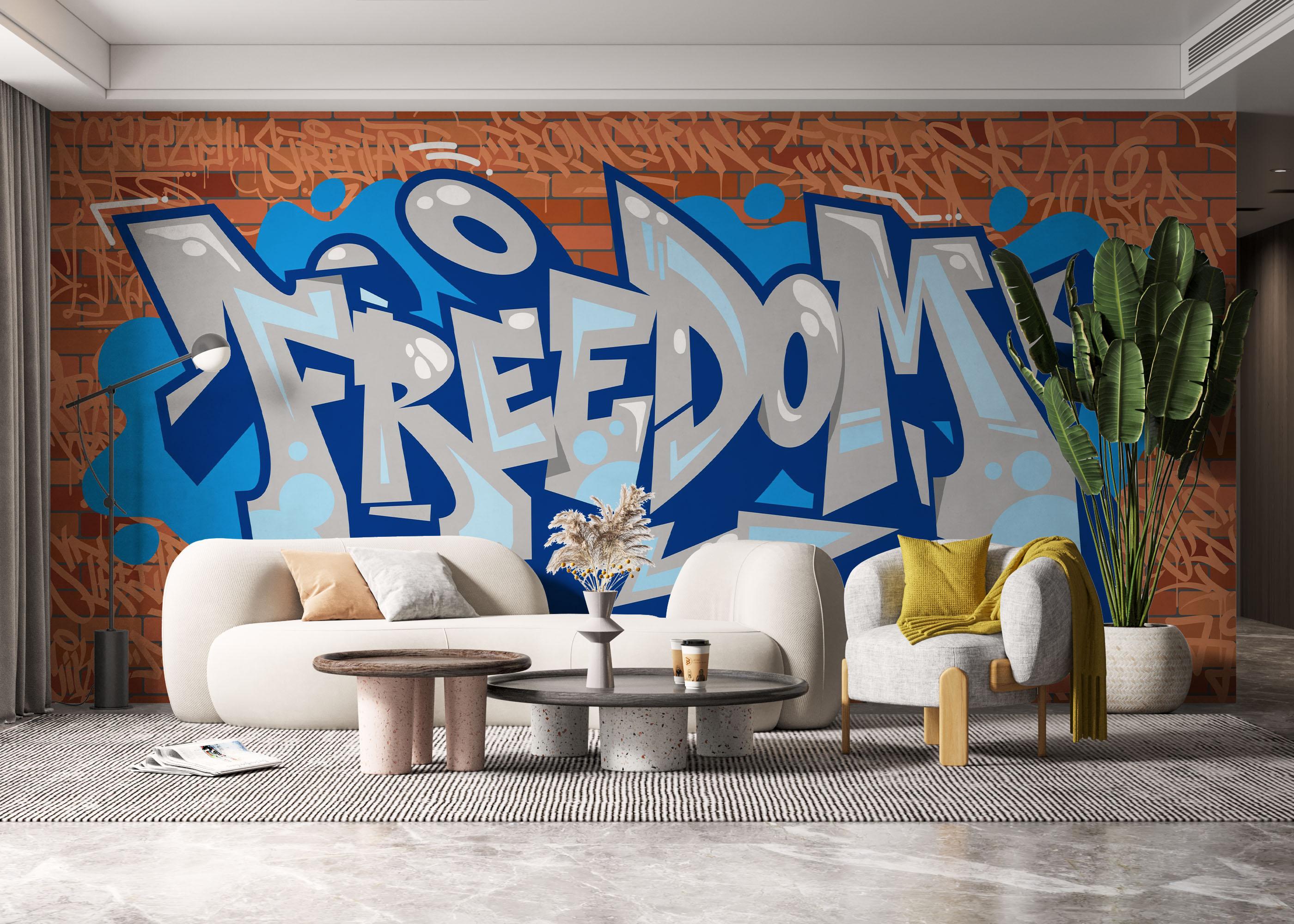Fototapete Freedom Graffiti mockup 6