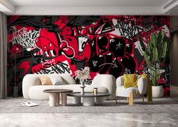 Graffiti Black Red mockup 6