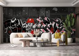 Graffiti Grey Wall mockup 6
