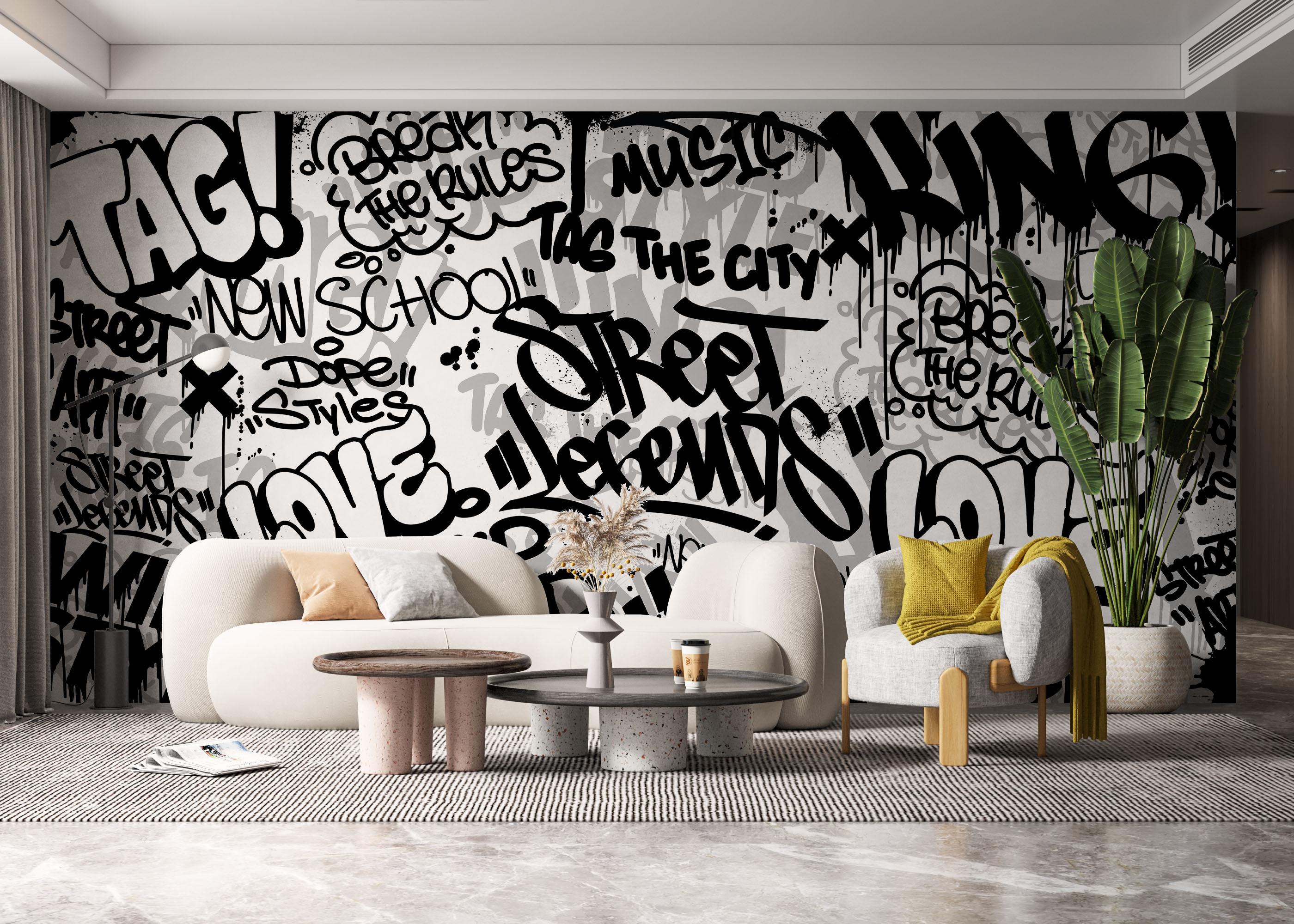Fototapete Legends Graffiti mockup 6