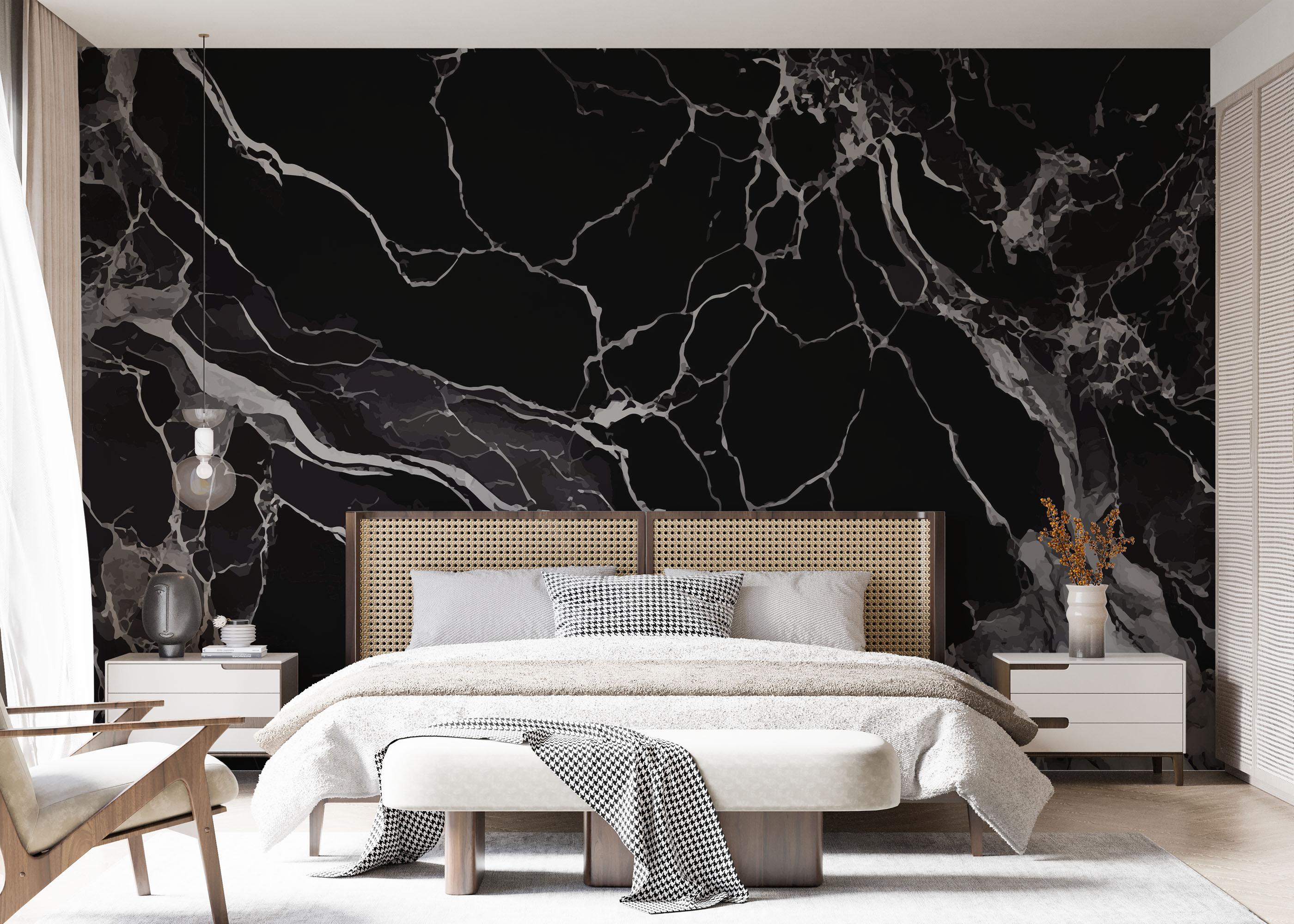 Fototapete Black Art Marble mockup 7