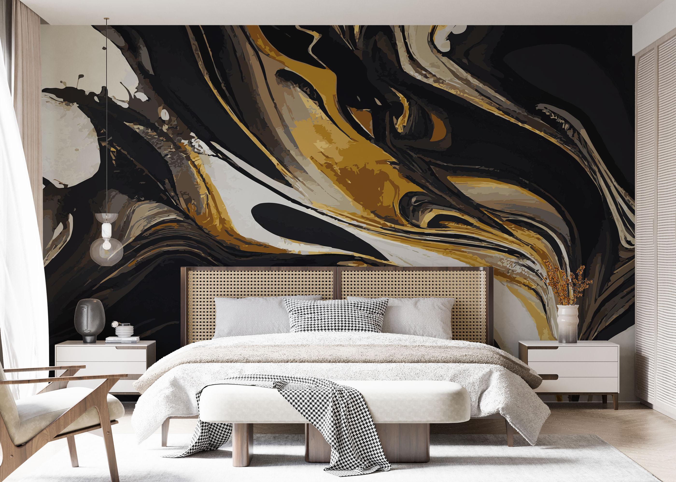 Fototapete Black Shape Marble mockup 7