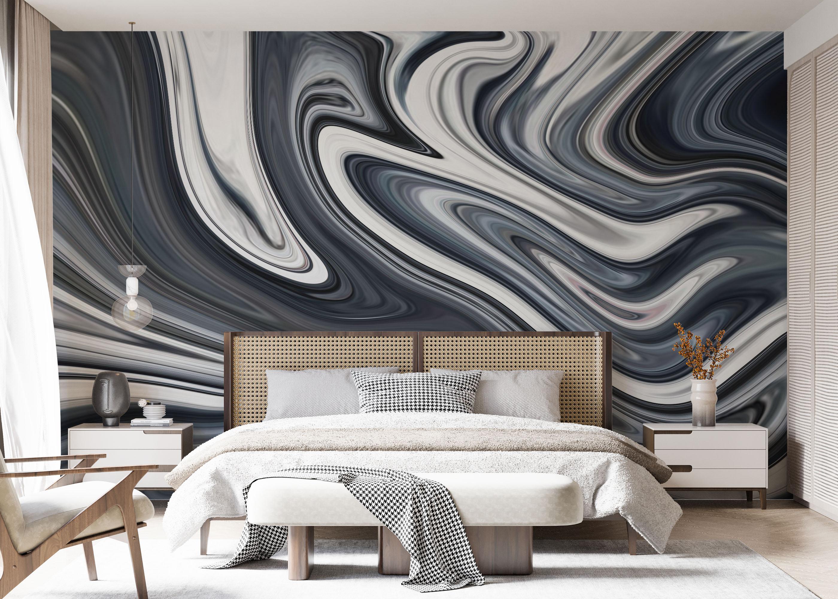 Fototapete Blue Grey Marble mockup 7