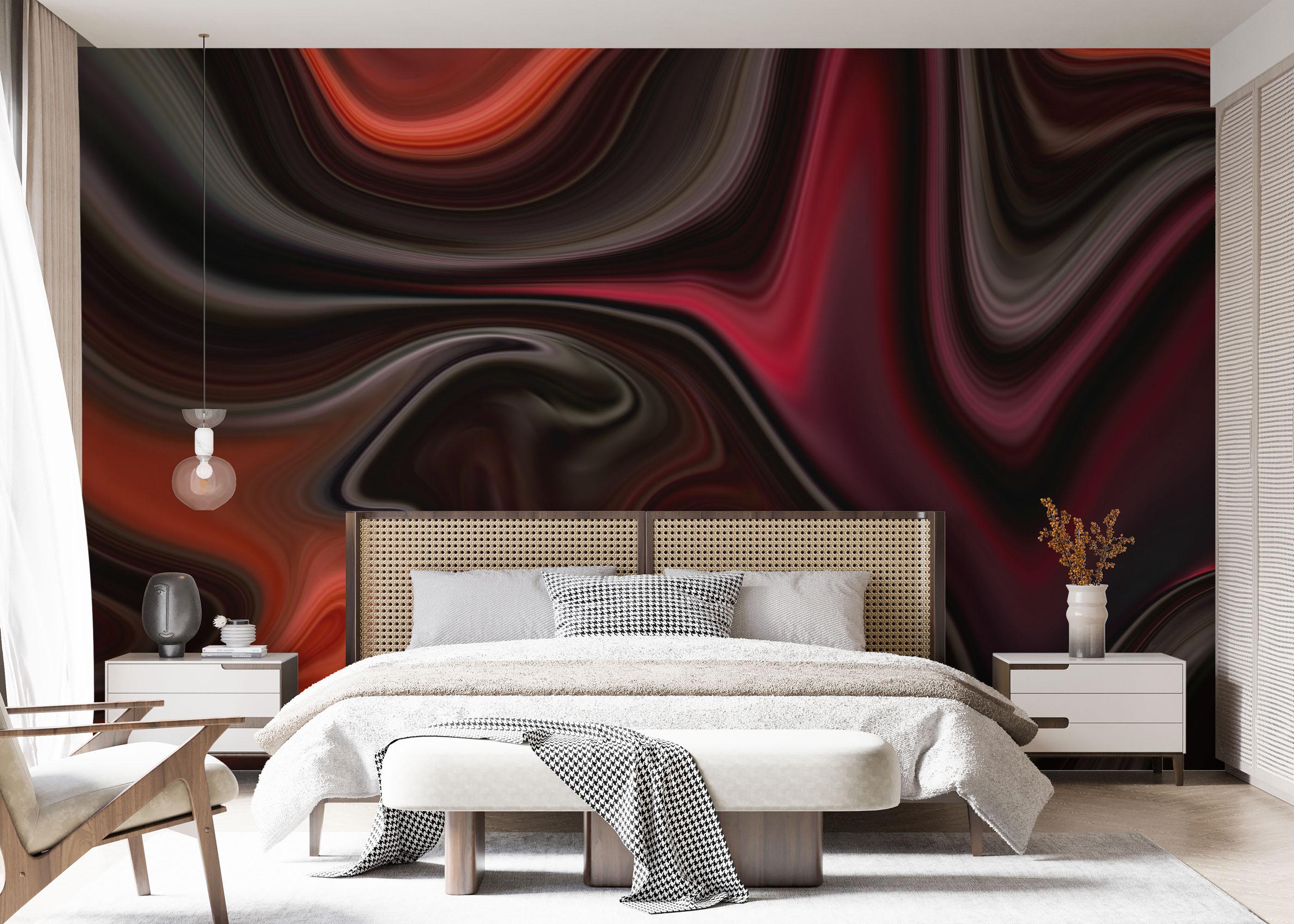 Fototapete Burgundy Marble Art mockup 7