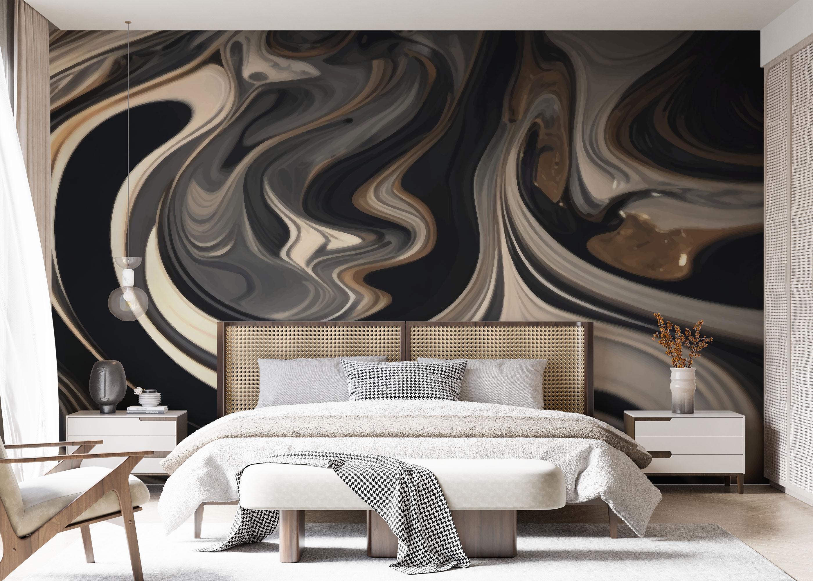 Fototapete Cream Brown Marble mockup 7