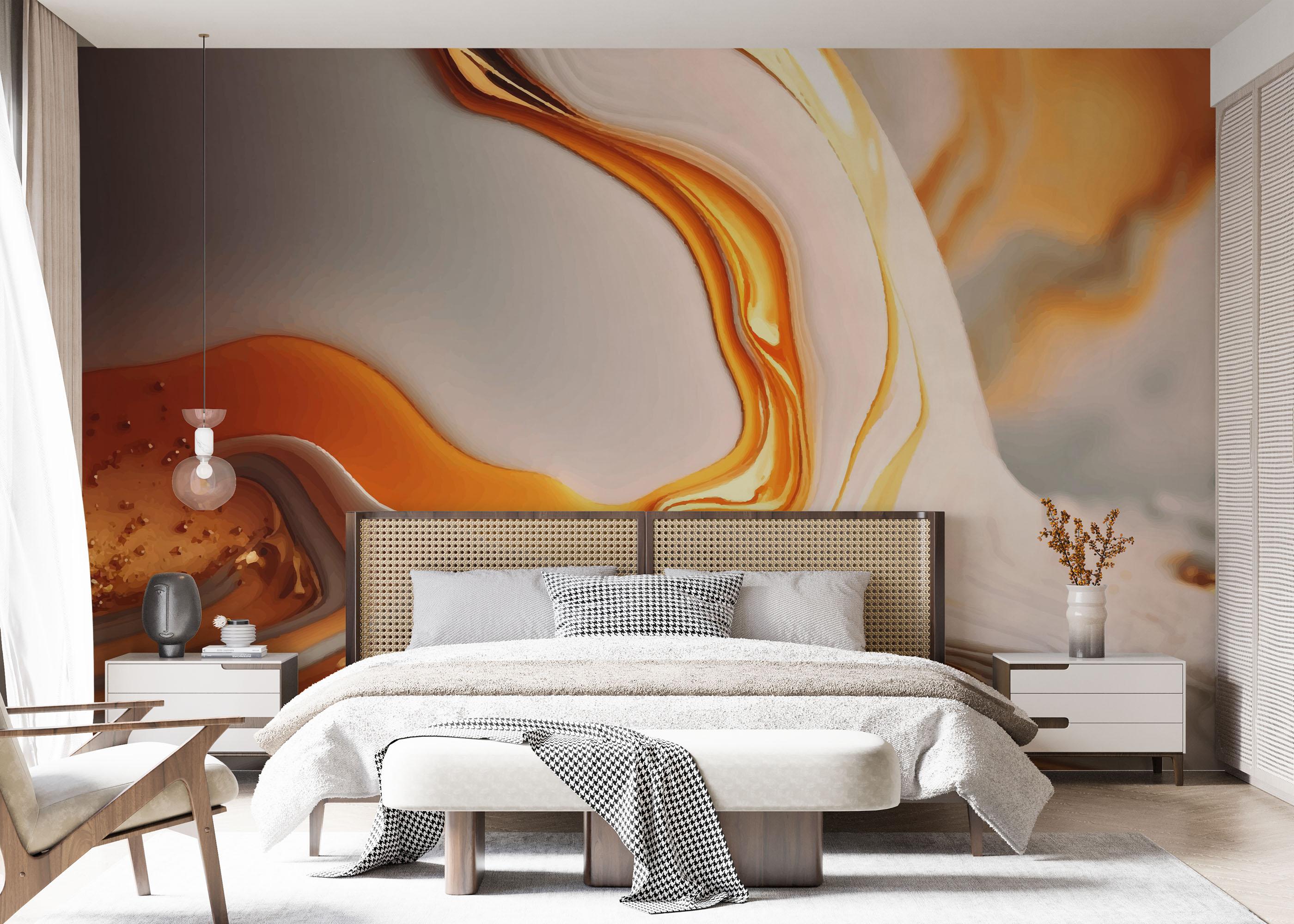 Fototapete Falling White Marble mockup 7