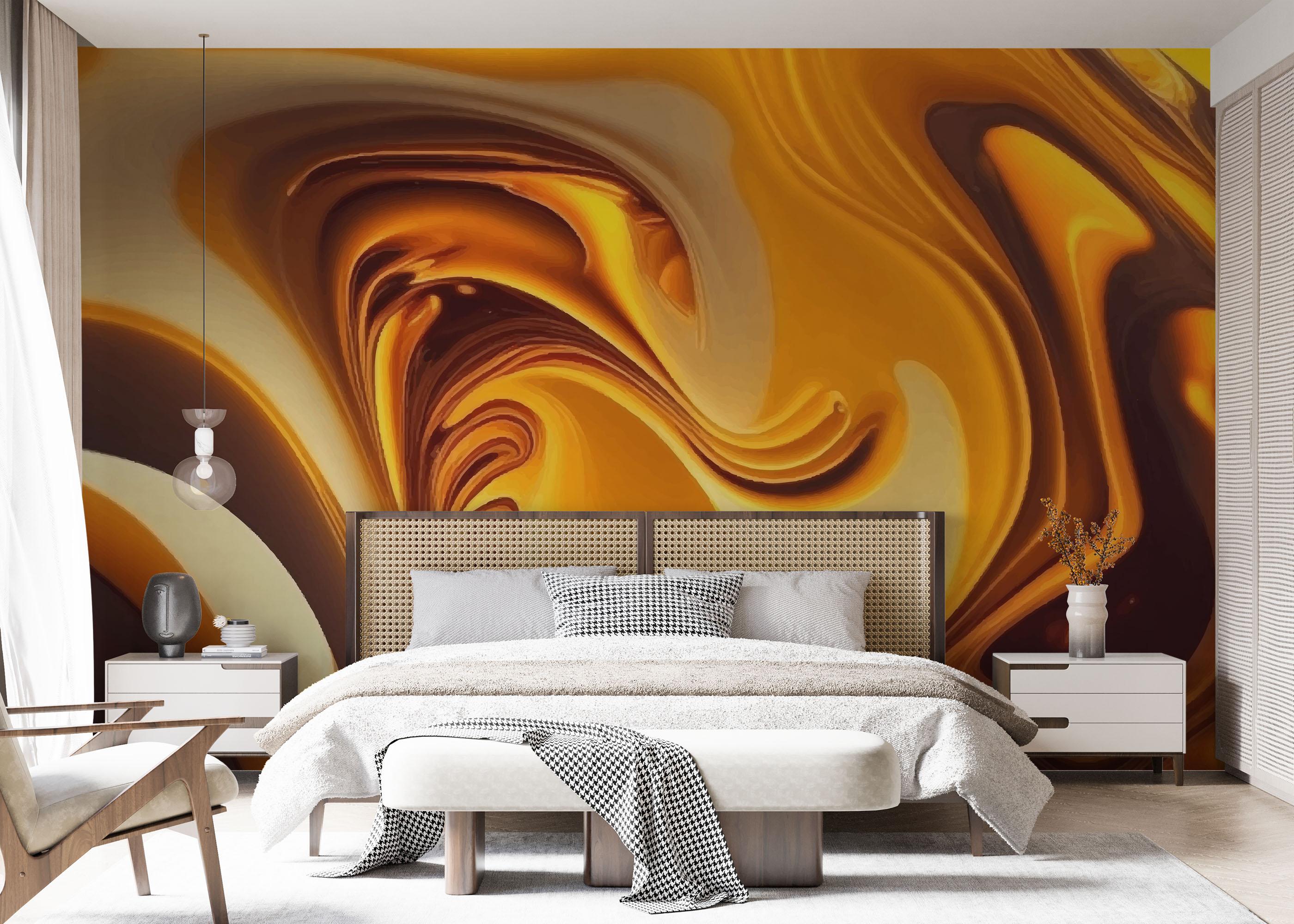 Fototapete Strong Yellow Marble mockup 7