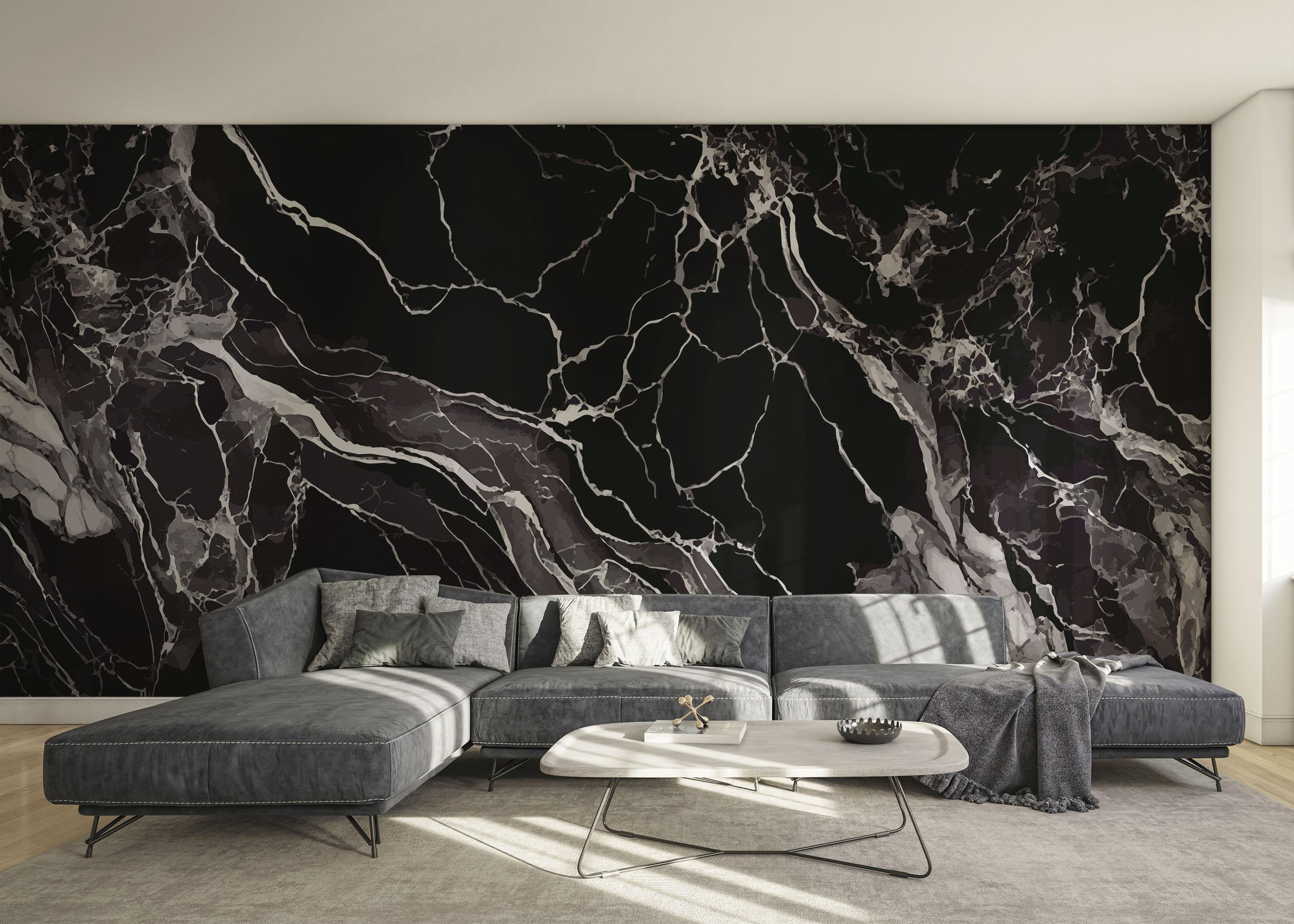 Fototapete Black Art Marble mockup 0