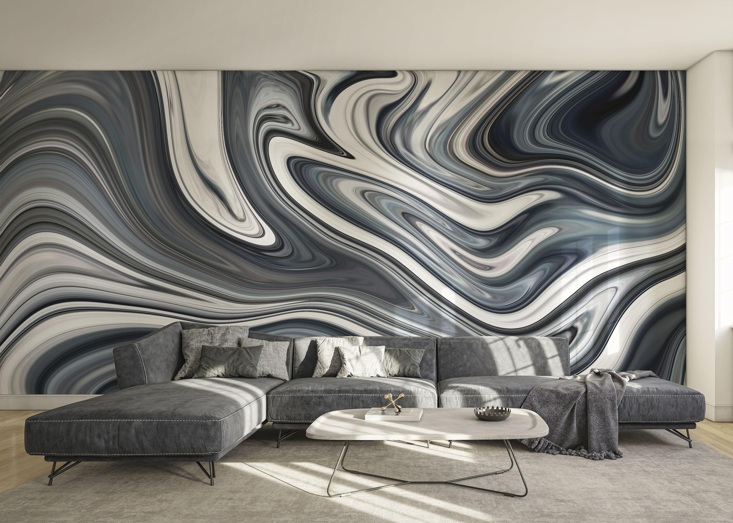 Fototapete Blue Grey Marble mockup 0