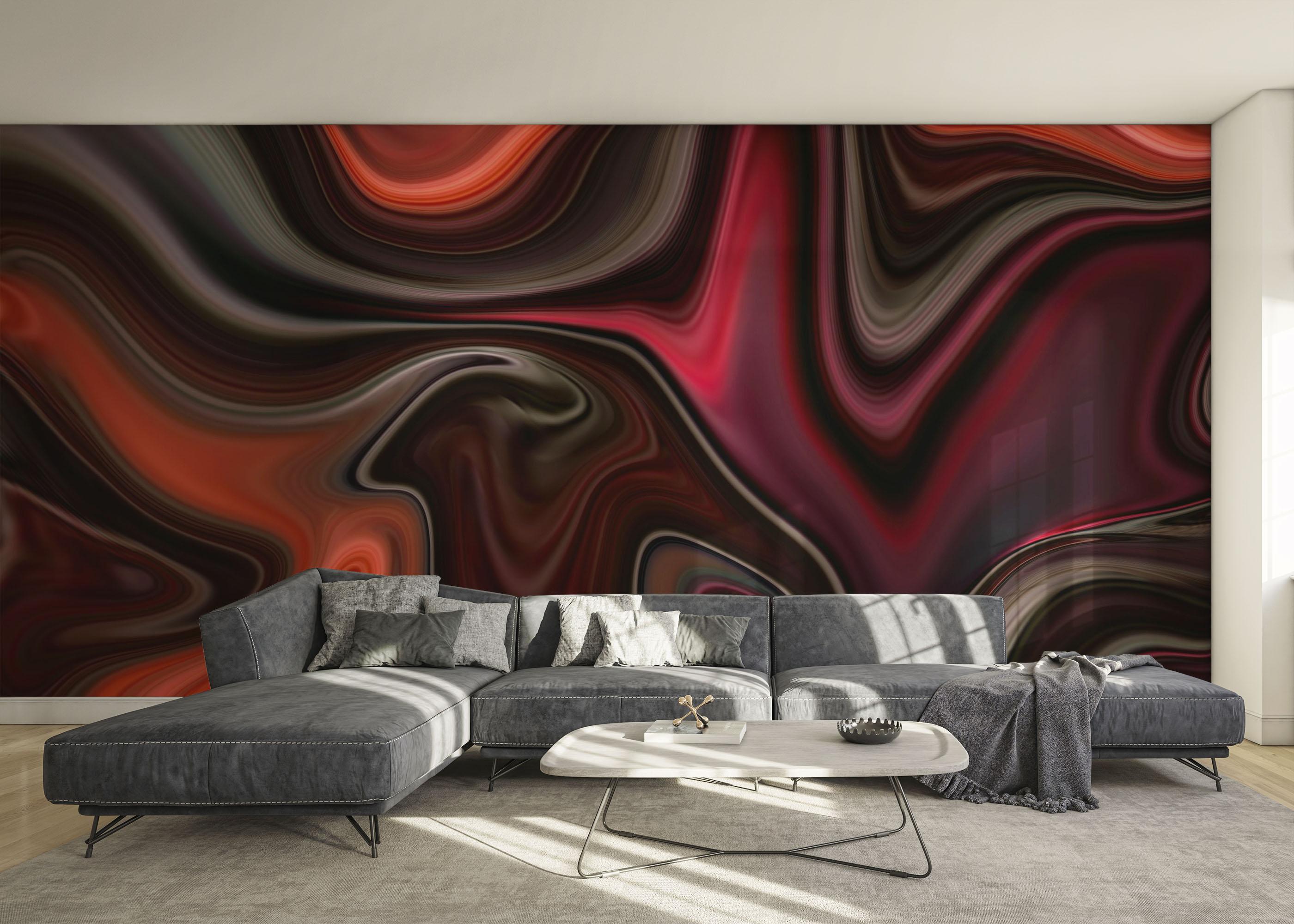 Fototapete Burgundy Marble Art mockup 0