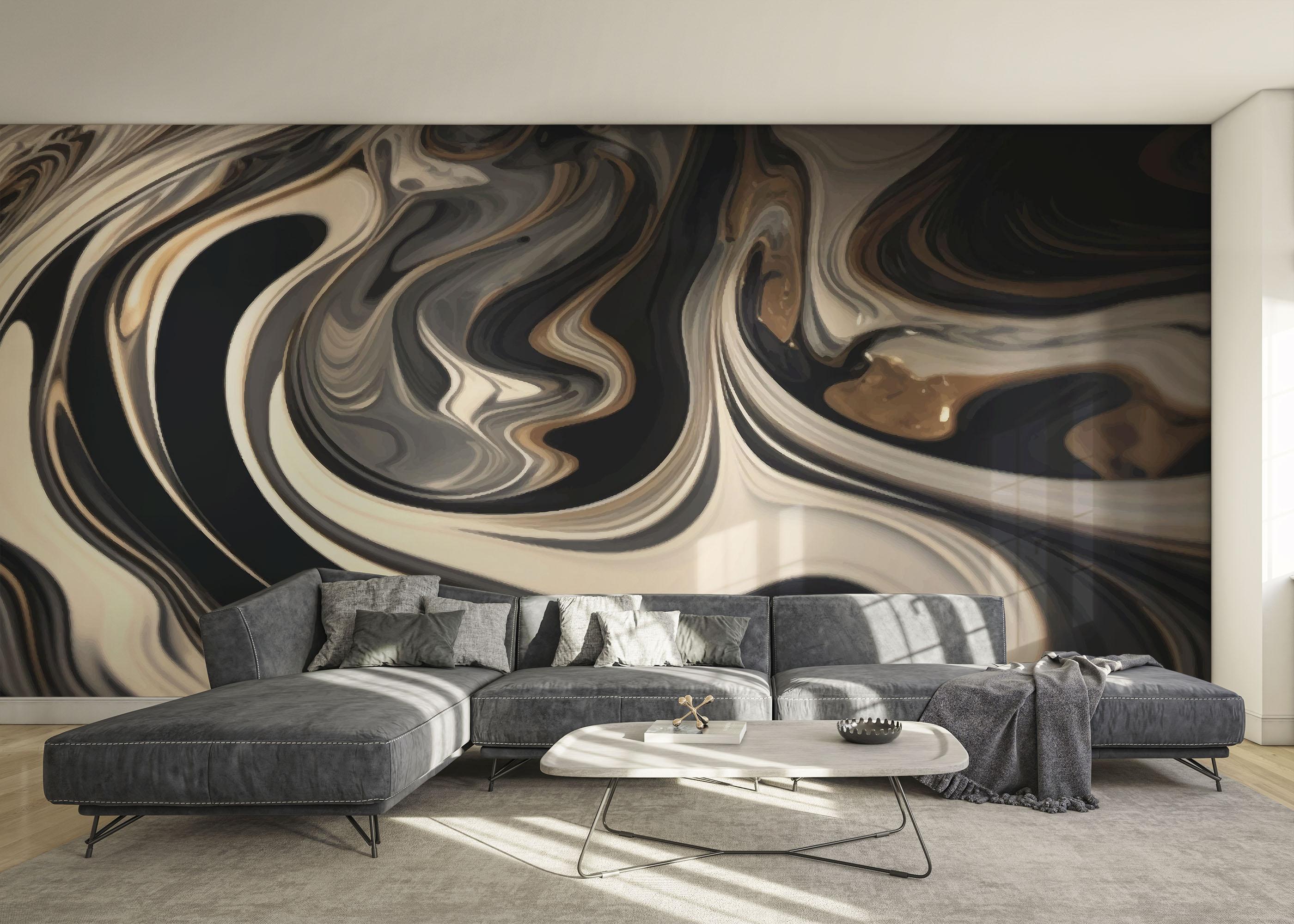 Fototapete Cream Brown Marble mockup 0