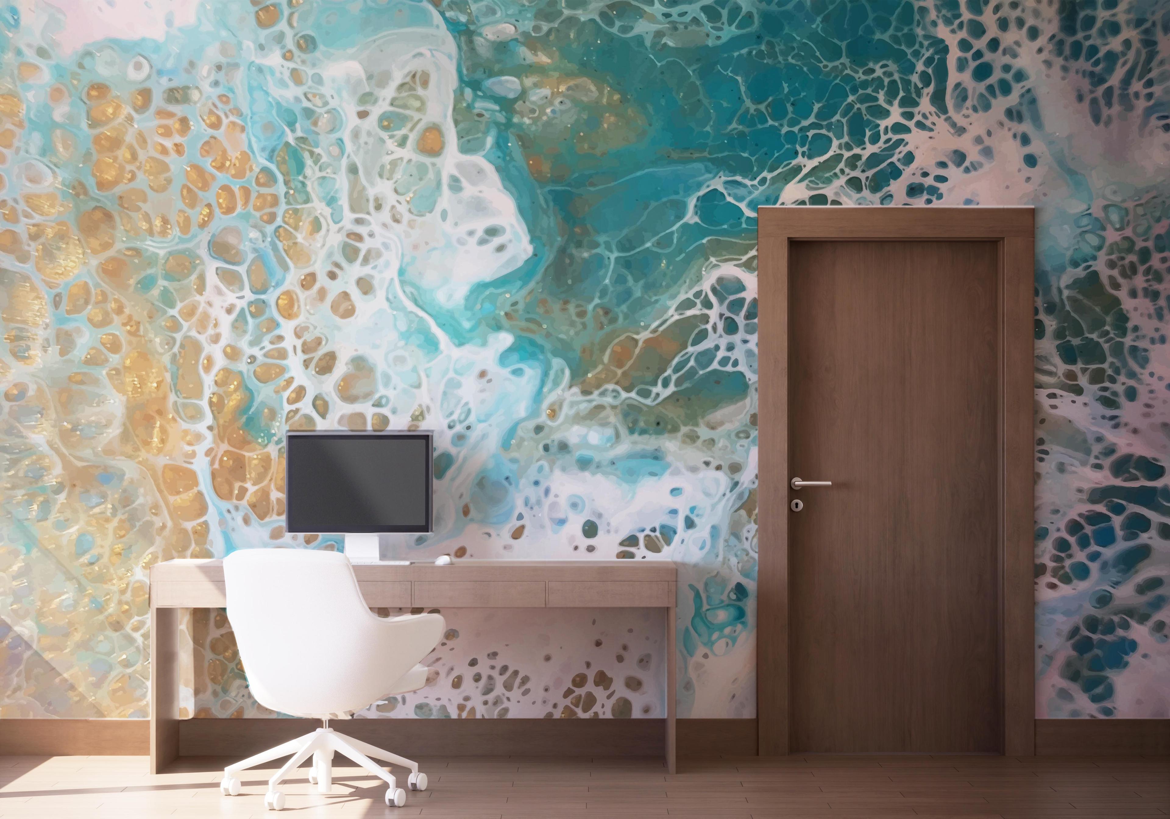 Fototapete Beach Marble Art mockup 1