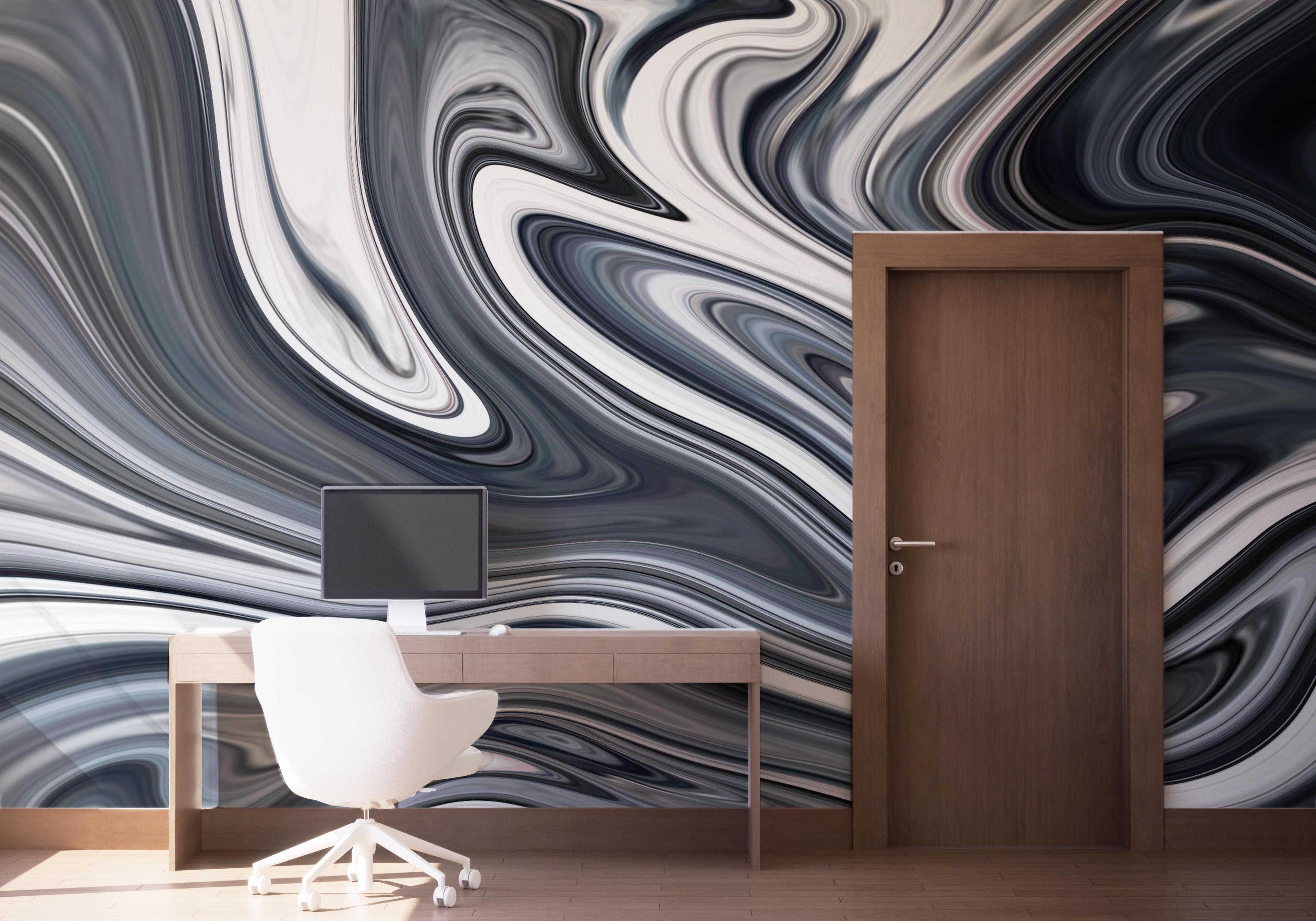 Fototapete Blue Grey Marble mockup 1