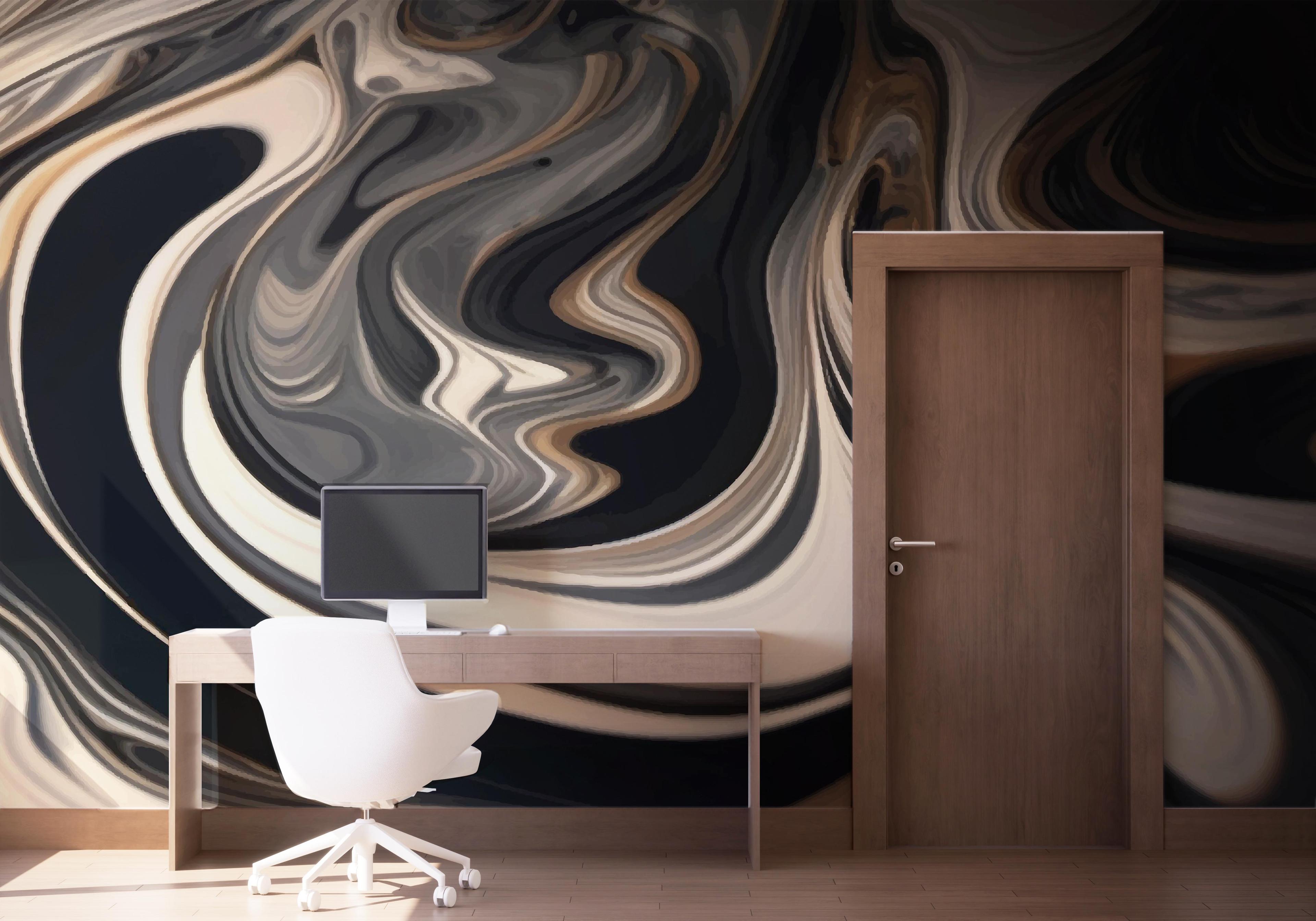 Fototapete Cream Brown Marble mockup 1