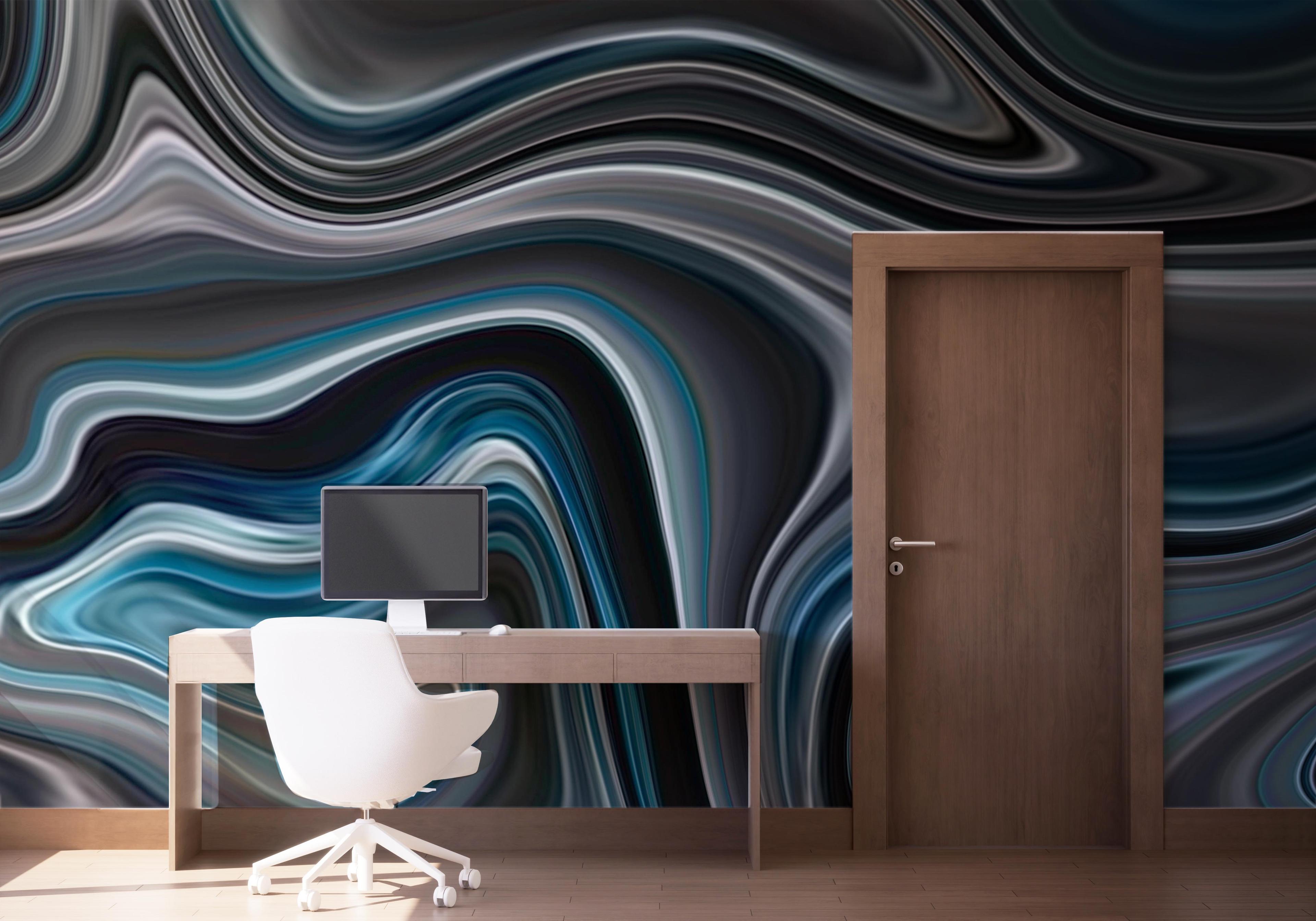 Fototapete Dark Grey Marble mockup 1