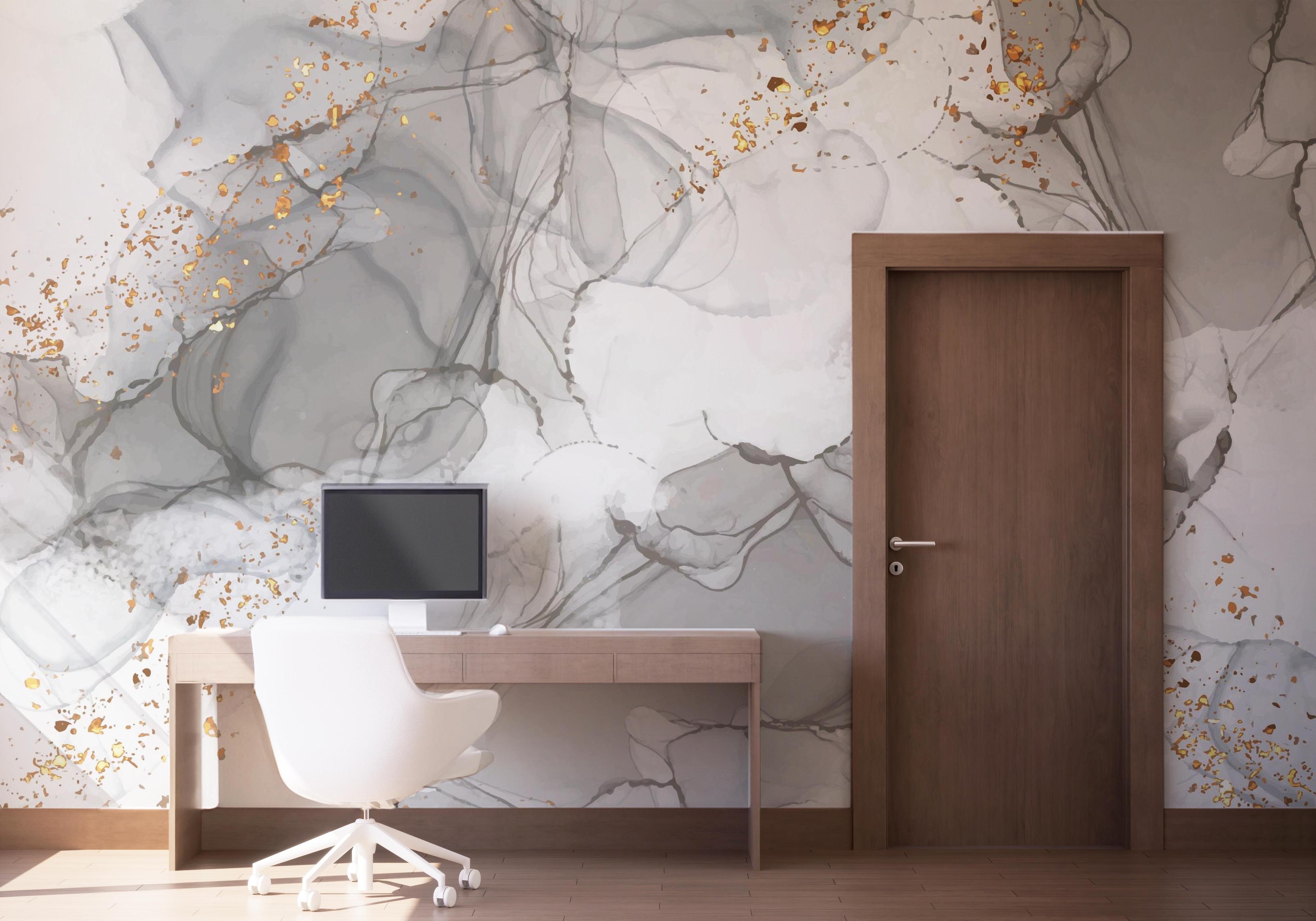 Fototapete Light Grey Marble mockup 1
