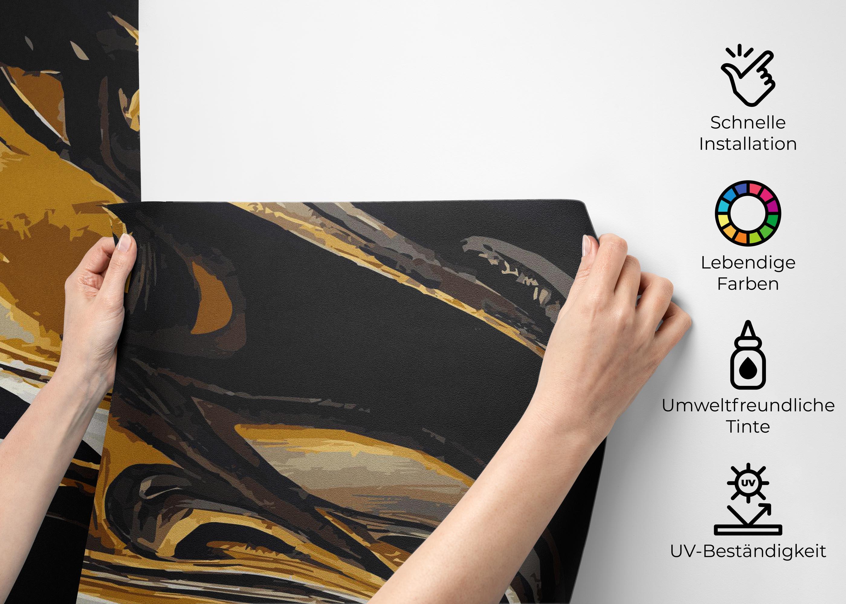 Fototapete Black Shape Marble mockup 2