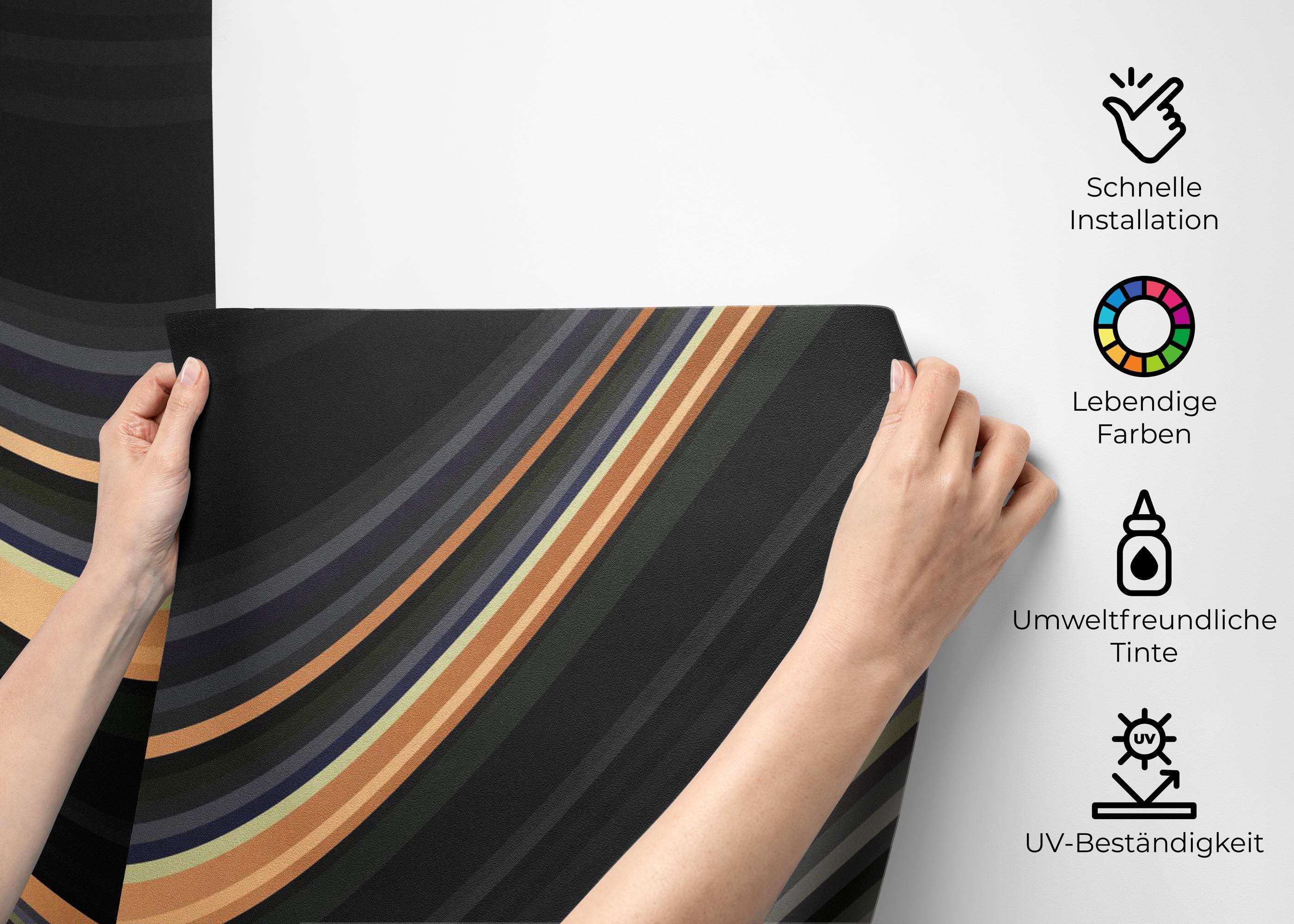 Fototapete Black Wave Marble mockup 2